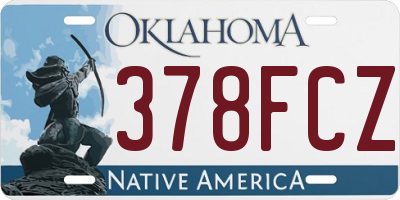 OK license plate 378FCZ