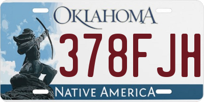 OK license plate 378FJH