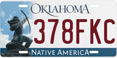 OK license plate 378FKC