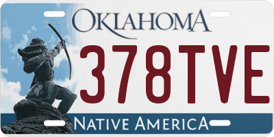 OK license plate 378TVE