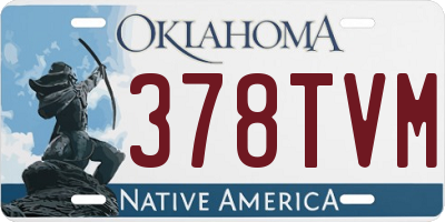 OK license plate 378TVM