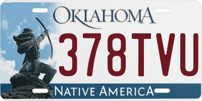 OK license plate 378TVU