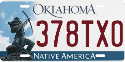 OK license plate 378TXO