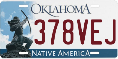 OK license plate 378VEJ