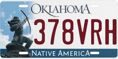 OK license plate 378VRH