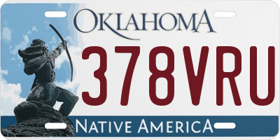 OK license plate 378VRU