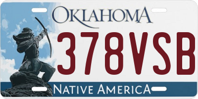 OK license plate 378VSB