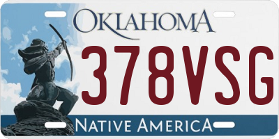OK license plate 378VSG