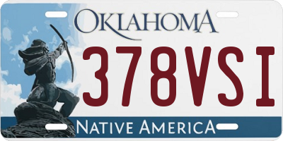 OK license plate 378VSI