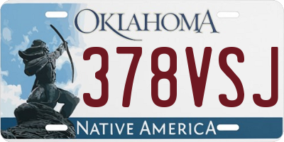 OK license plate 378VSJ