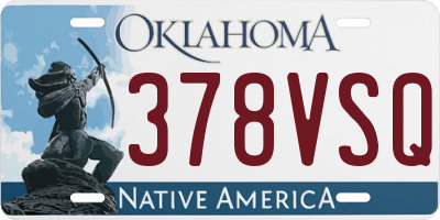OK license plate 378VSQ