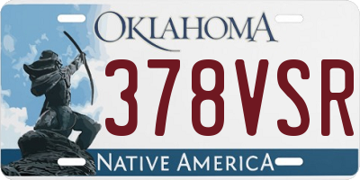 OK license plate 378VSR