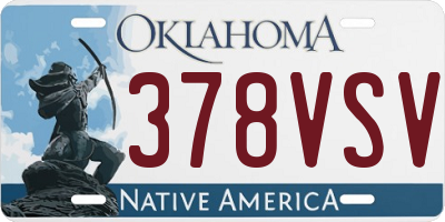 OK license plate 378VSV