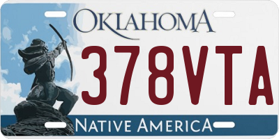 OK license plate 378VTA