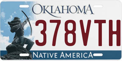 OK license plate 378VTH