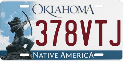 OK license plate 378VTJ