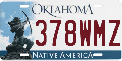 OK license plate 378WMZ
