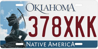 OK license plate 378XKK