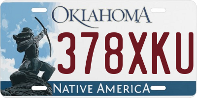 OK license plate 378XKU