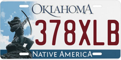 OK license plate 378XLB