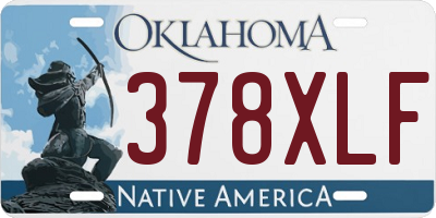 OK license plate 378XLF