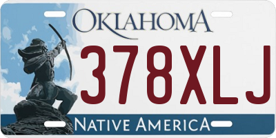 OK license plate 378XLJ