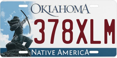 OK license plate 378XLM