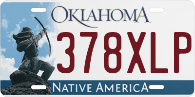 OK license plate 378XLP