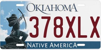 OK license plate 378XLX