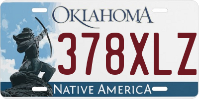 OK license plate 378XLZ