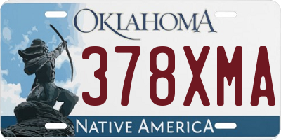 OK license plate 378XMA