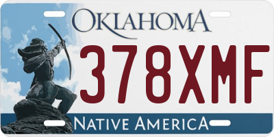 OK license plate 378XMF