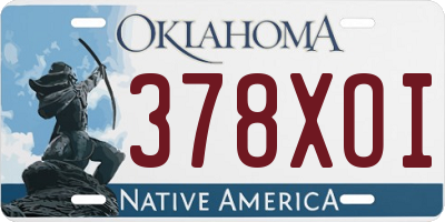 OK license plate 378XOI