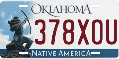 OK license plate 378XOU