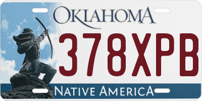OK license plate 378XPB