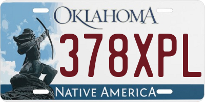 OK license plate 378XPL