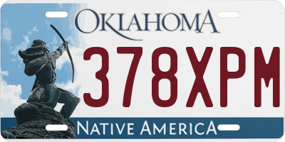 OK license plate 378XPM