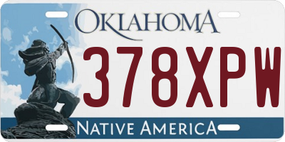 OK license plate 378XPW
