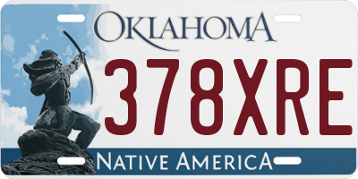 OK license plate 378XRE