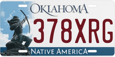OK license plate 378XRG
