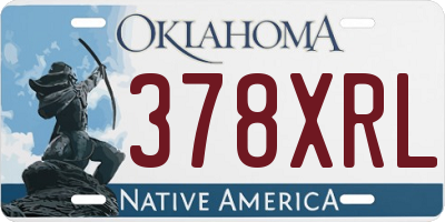 OK license plate 378XRL