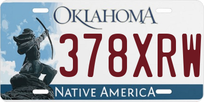OK license plate 378XRW