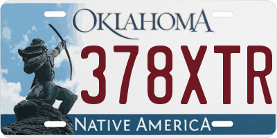 OK license plate 378XTR