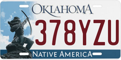 OK license plate 378YZU