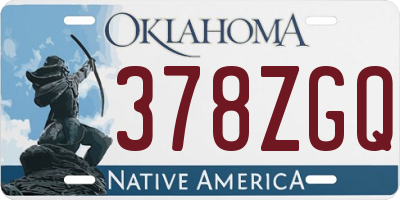 OK license plate 378ZGQ
