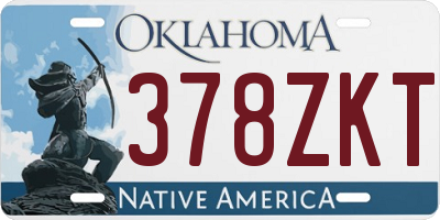 OK license plate 378ZKT