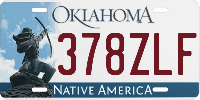 OK license plate 378ZLF