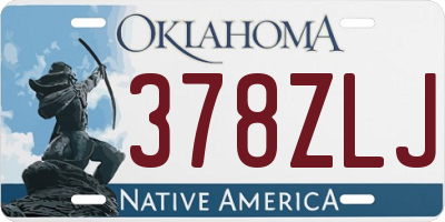 OK license plate 378ZLJ