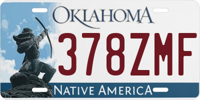 OK license plate 378ZMF