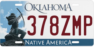 OK license plate 378ZMP